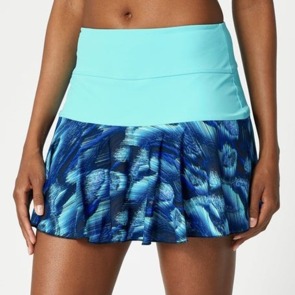 Jerdog Women's Blue Diamond Swing Skirt / Tennis skirt/ Athletic Blue Skort 1X